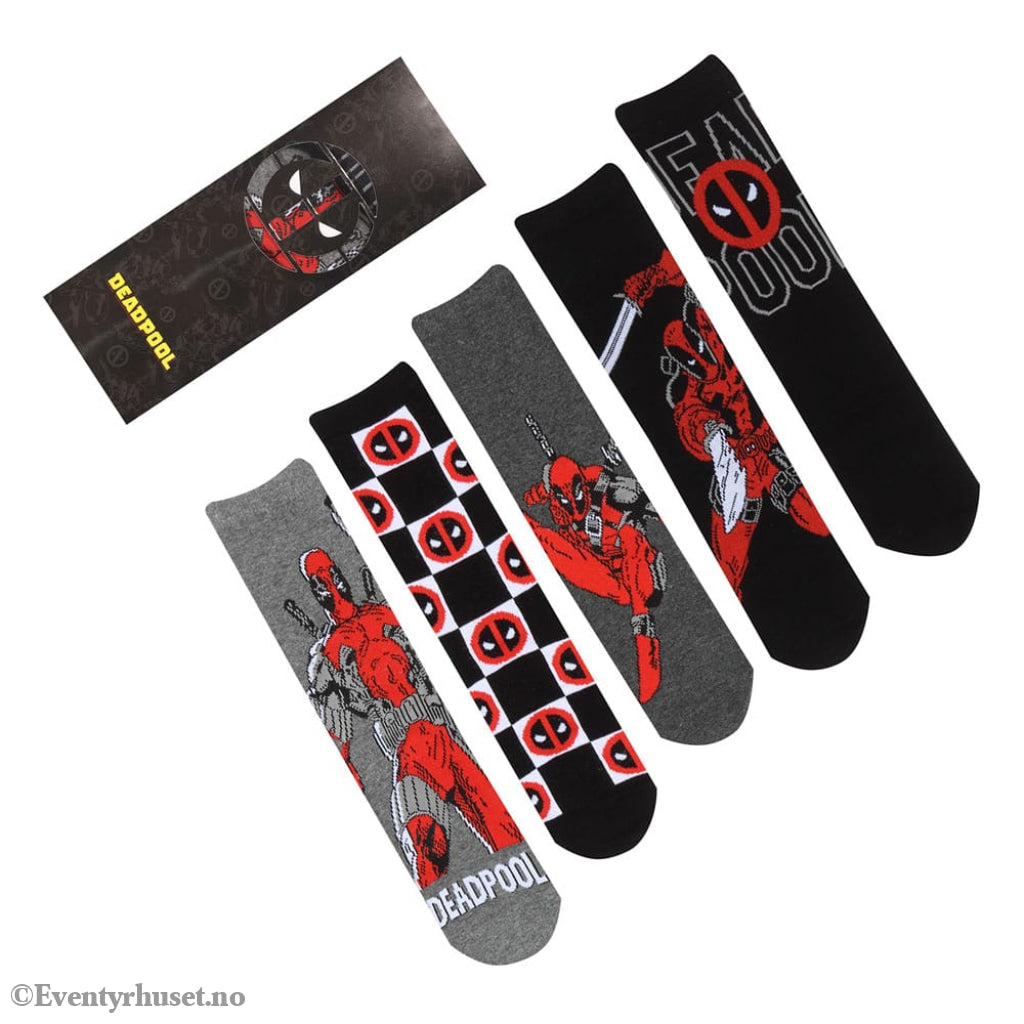 Marvel Socks 5-Pack Deadpool L-XL Fashion & Accessories