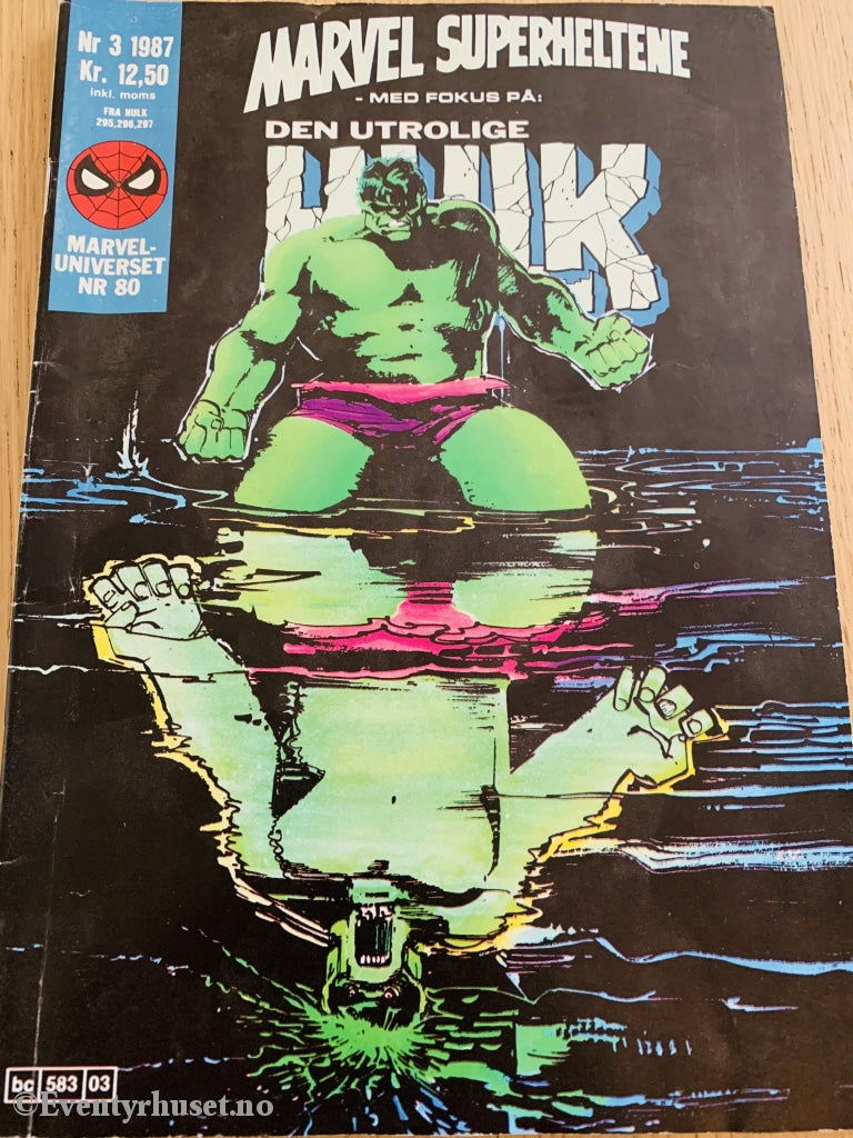 Marvel Superheltene. 1987/03. Den Utrolige Hulk. Tegneserieblad