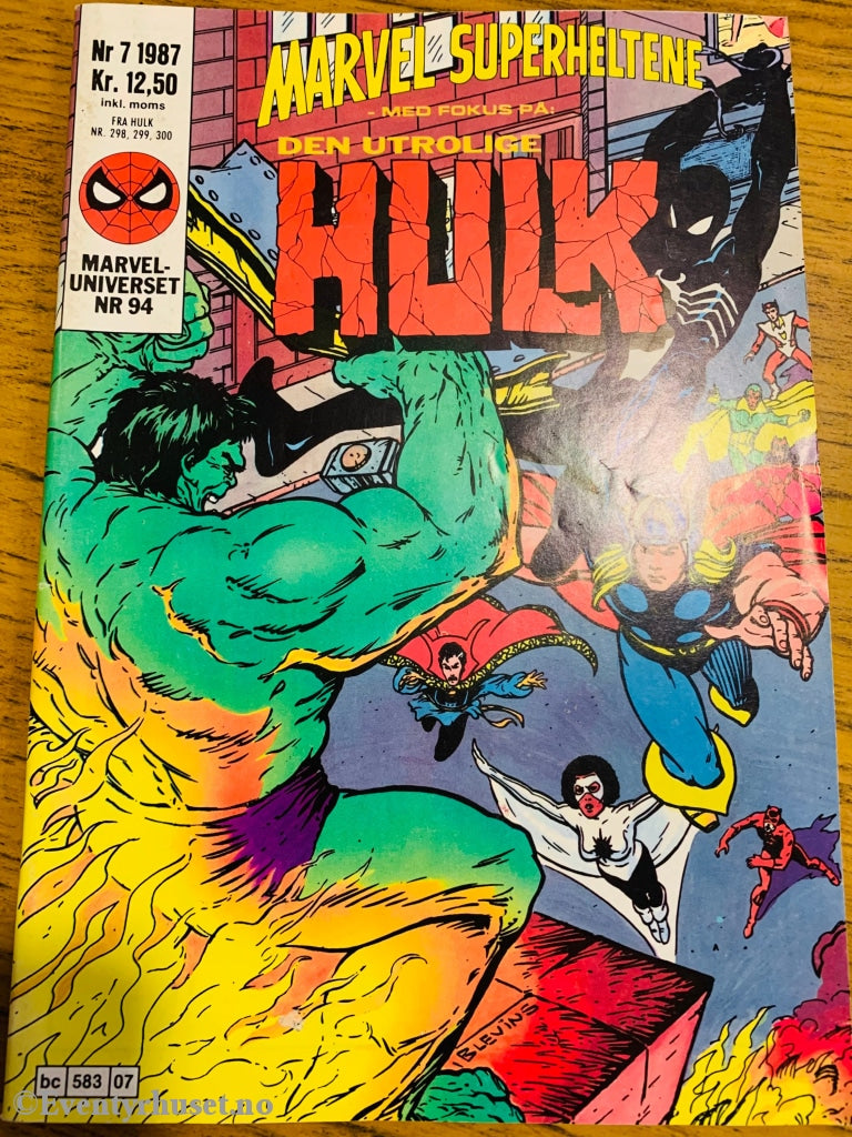Marvel Superheltene. 1987/07. Den Utrolige Hulk. Tegneserieblad