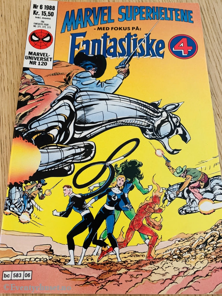 Marvel Superheltene. 1988/06. De Fantastiske Fire. Tegneserieblad