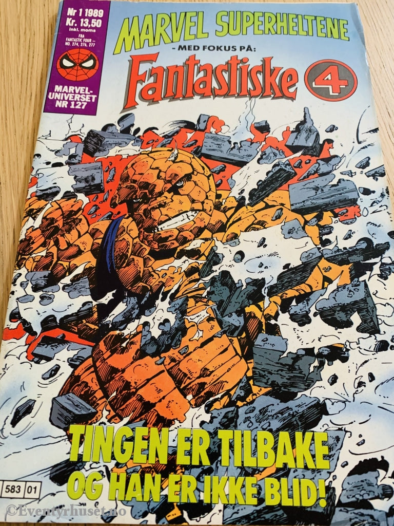 Marvel Superheltene. 1989/01. De Fantastiske Fire. Tegneserieblad