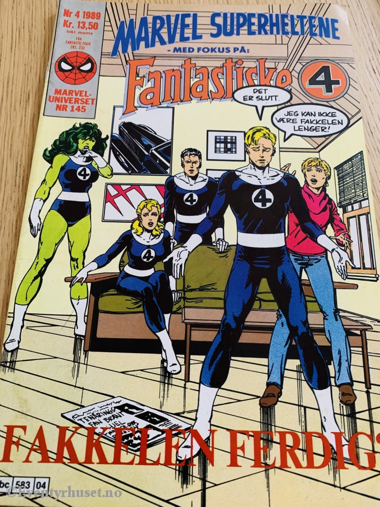 Marvel Superheltene. 1989/04. De Fantastiske Fire. Tegneserieblad