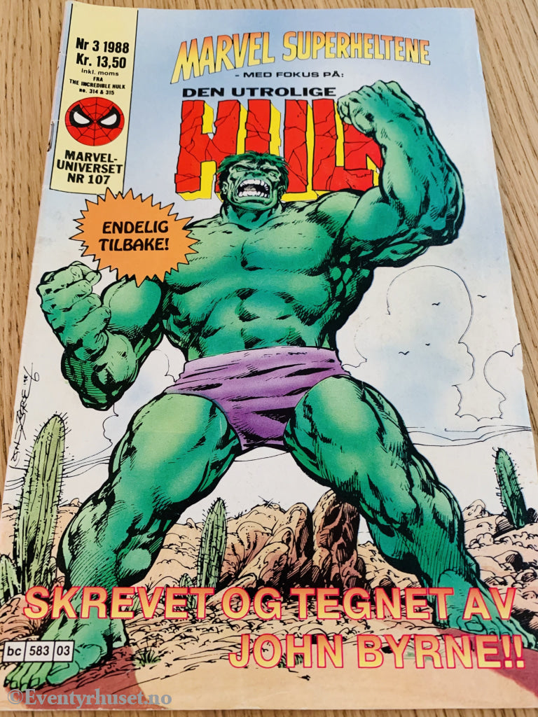Den Utrolige Hulk. 1988/03. Tegneserieblad