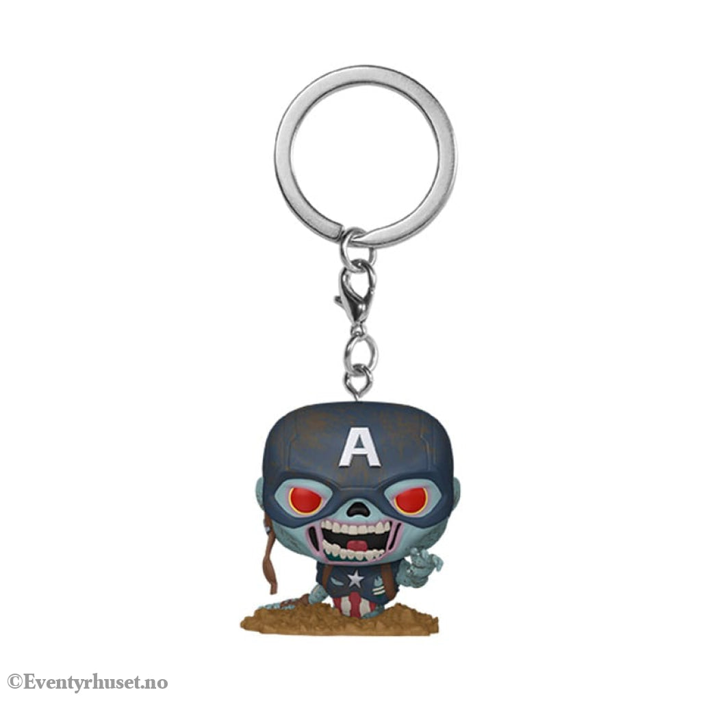 Marvel Zombies POP! Vinyl Keychains 4 cm Captain America Display (12) Fashion & Accessories