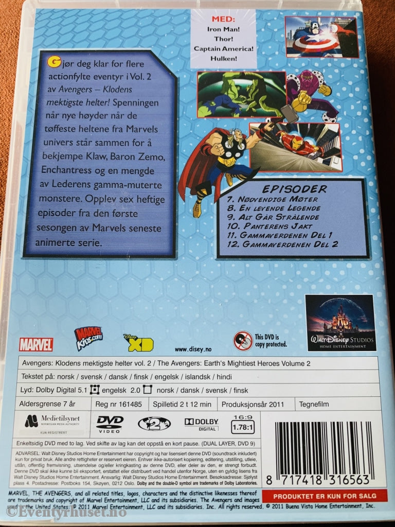 Marvels Avengers. Vol. 2. Captain America Er Tilbake! Dvd. Dvd