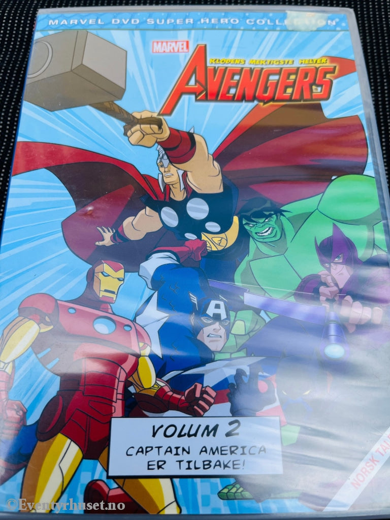 Marvels Avengers. Vol. 2. Captain America Er Tilbake! Dvd. Ny I Plast! Dvd