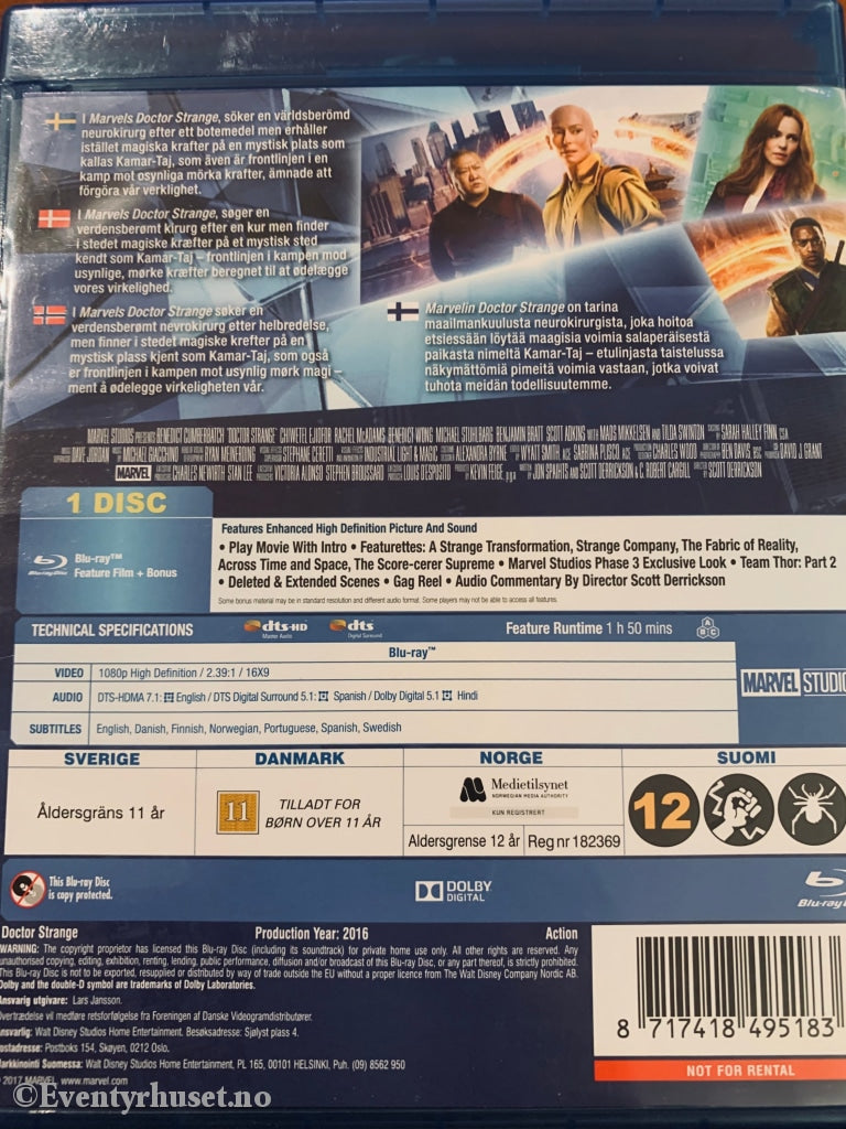Marvels Doctor Strange. Blu-Ray. Blu-Ray Disc