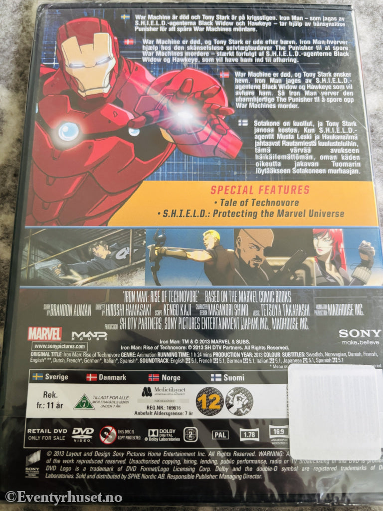 Marvel's Iron Man - Rise of Technovore. DVD. Ny i plast!