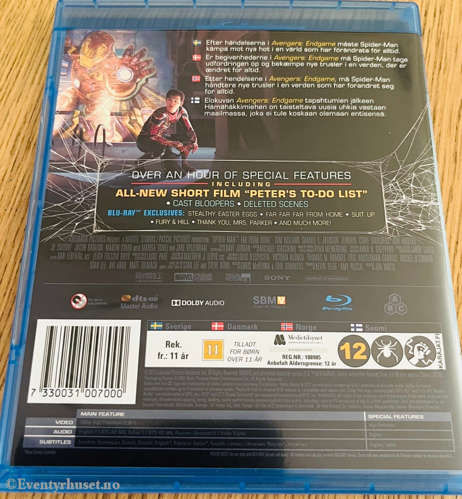 Marvels Spiderman - Far From Home. Blu Ray. Blu-Ray Disc
