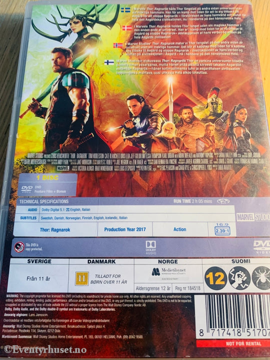 Marvels Thor - Ragnarok. Dvd. Dvd