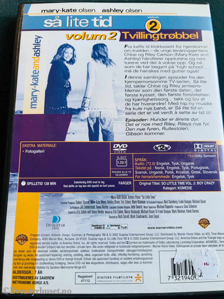 Mary-Kate & Ashley Olsen. Tvillingtrøbbel. Vol. 2. Dvd. Dvd