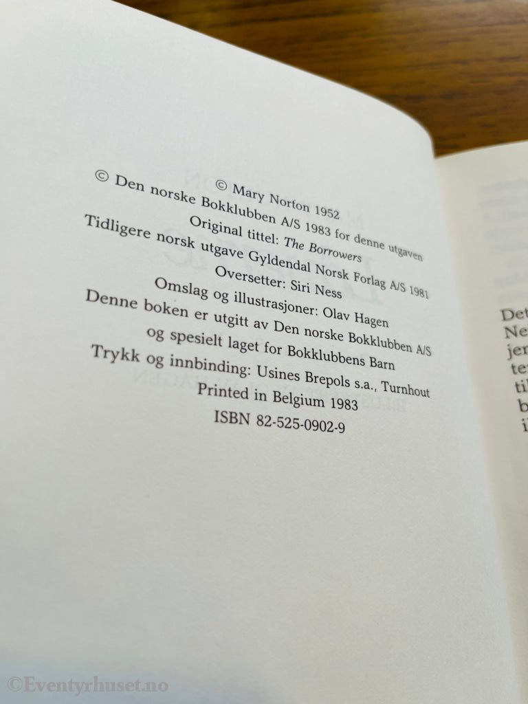 Mary Norton. 1952. Lånerne. Bok.