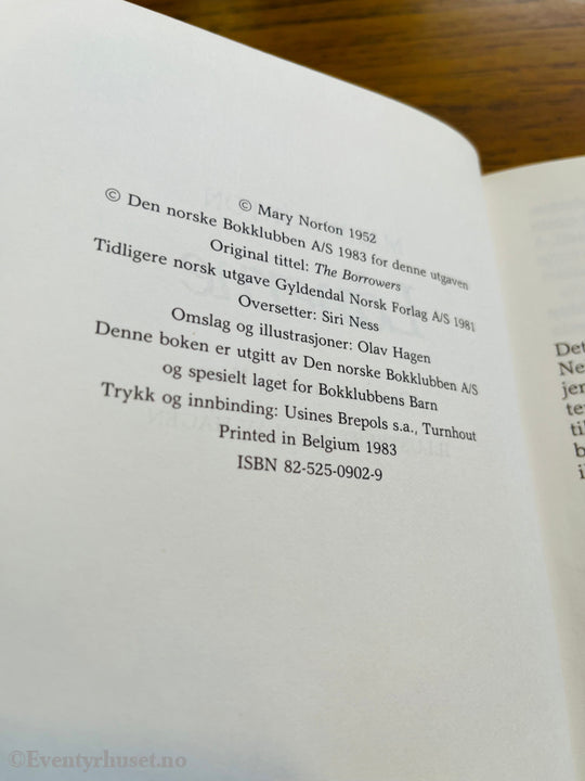 Mary Norton. 1952. Lånerne. Bok.