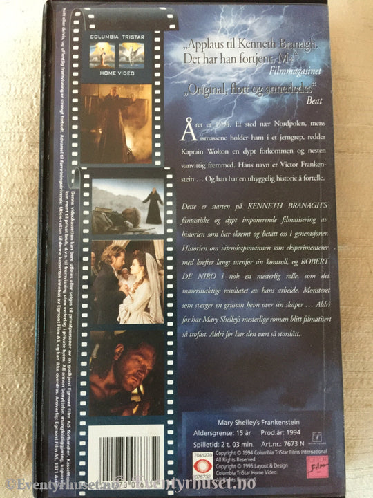 Mary Shelley´s Frankenstein. 1994. Vhs. Vhs