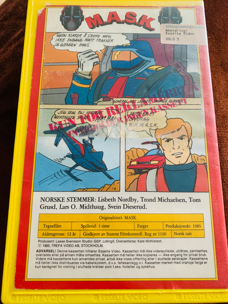 MASK. 1985. VHS Big Box. VHS