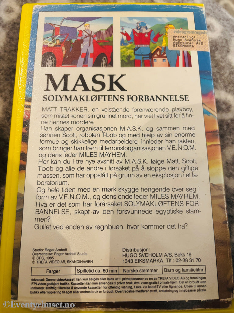 MASK. Solymakløftens forbannelse. 1985. VHS Big Box. VHS Big Box