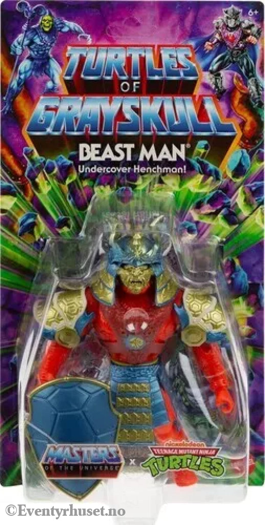 Masters of the Universe (MOTU) Origins Turtles of Grayskull Beast Man – Actionfigur. Ny og uåpnet! Actionfigur