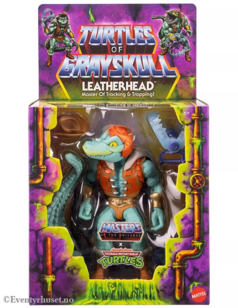 Masters of the Universe (MOTU) Origins Turtles of Grayskull Leatherhead – Actionfigur. Ny og uåpnet! Actionfigur