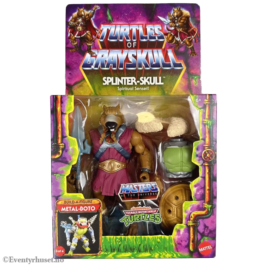 Masters of the Universe (MOTU) Origins Turtles of Grayskull Splinter-Skull – Actionfigur. Ny og uåpnet! Actionfigur