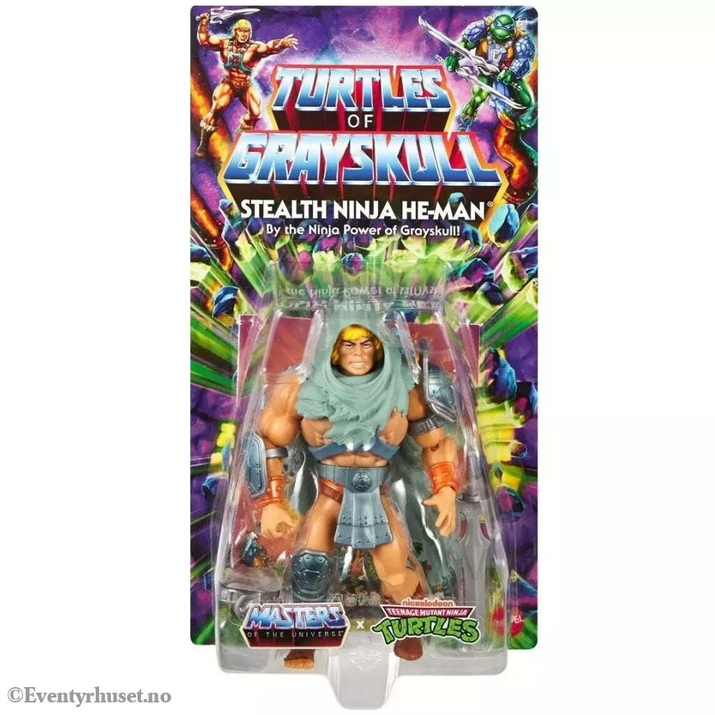 Masters of the Universe (MOTU) Origins Turtles of Grayskull Stealth Ninja He-Man – Actionfigur. Ny og uåpnet!