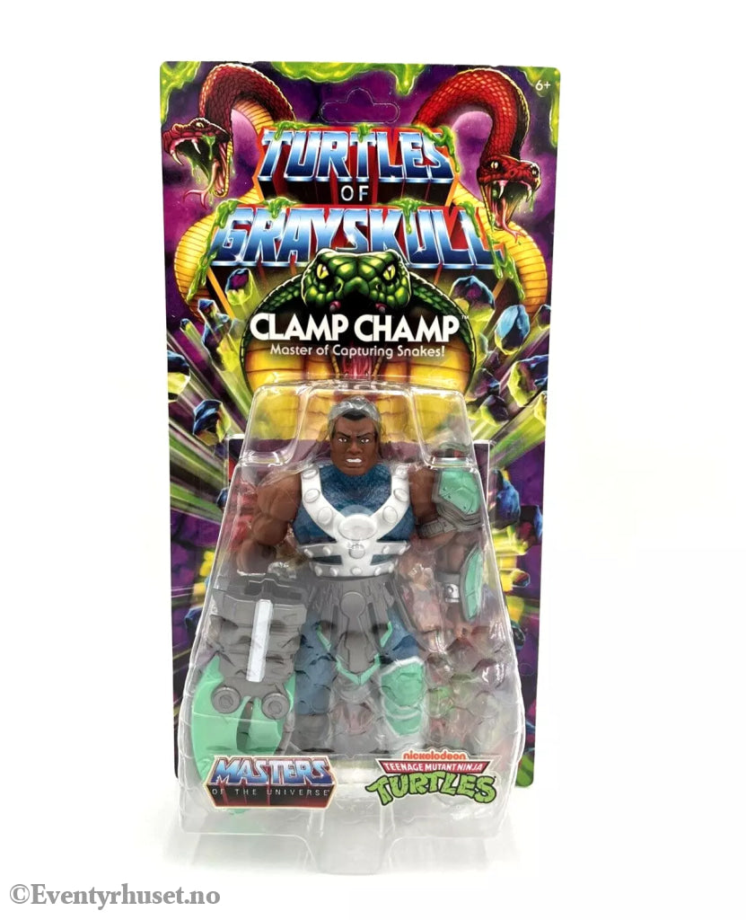 Masters of the Universe (MOTU) Origins Turtles of Grayskull Wave 6 Clamp Champ – Actionfigur. Ny og uåpnet! Actionfigur