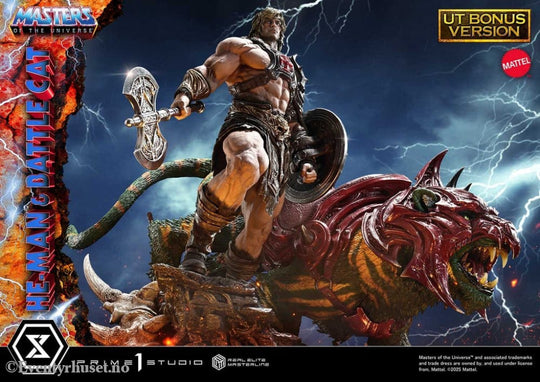 Masters of the Universe Real Elite Masterline Series Statue 1/4 He-Man & Battle Cat Ultimate Bonus Version 86 cm