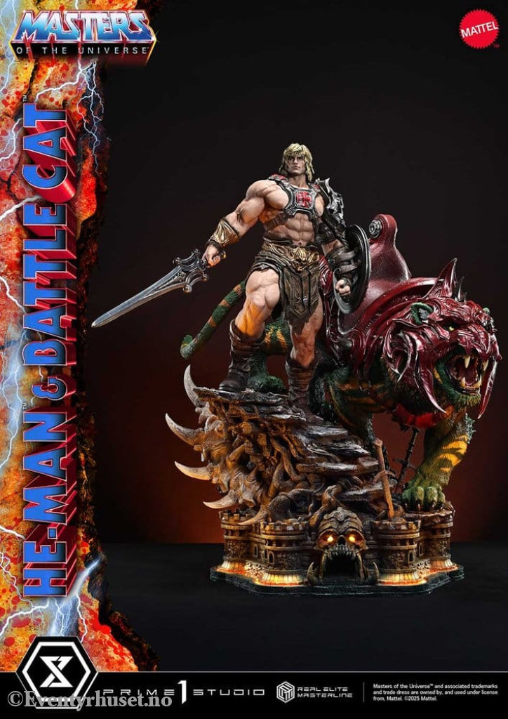 Masters of the Universe Real Elite Masterline Series Statue 1/4 He-Man & Battle Cat Ultimate Bonus Version 86 cm