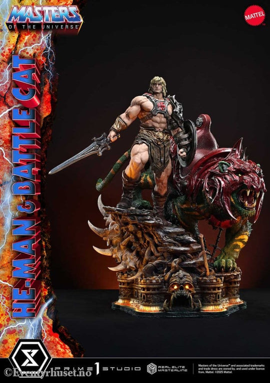 Masters of the Universe Real Elite Masterline Series Statue 1/4 He-Man & Battle Cat Ultimate Bonus Version 86 cm