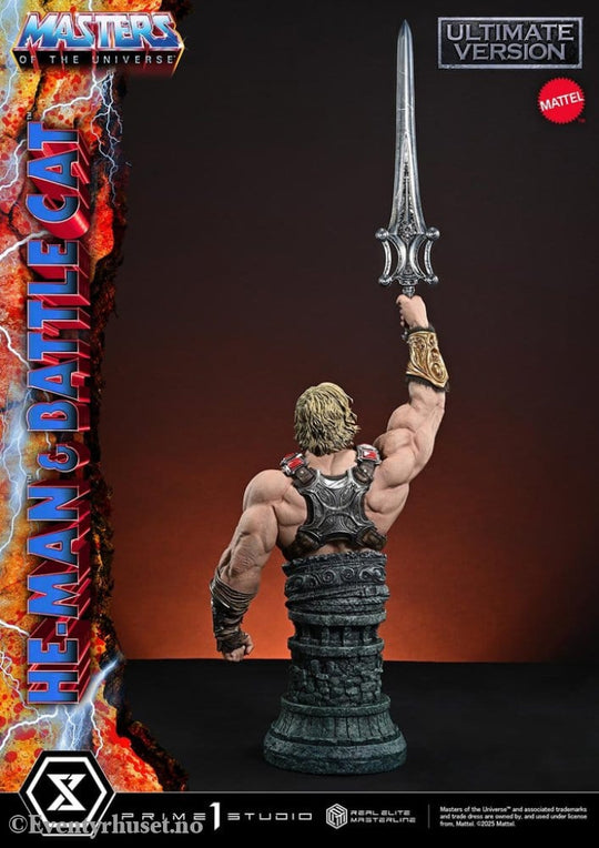 Masters of the Universe Real Elite Masterline Series Statue 1/4 He-Man & Battle Cat Ultimate Bonus Version 86 cm