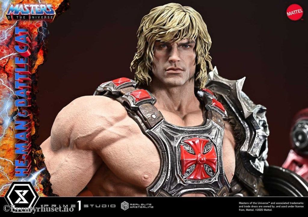 Masters of the Universe Real Elite Masterline Series Statue 1/4 He-Man & Battle Cat Ultimate Bonus Version 86 cm