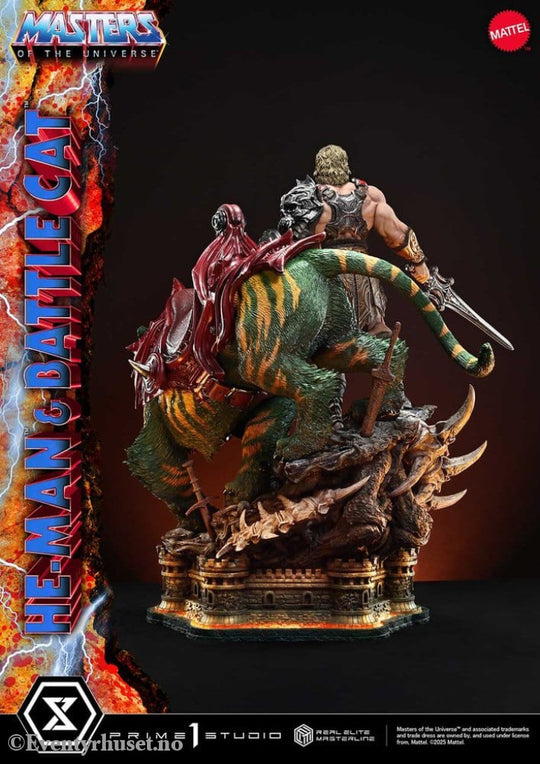 Masters of the Universe Real Elite Masterline Series Statue 1/4 He-Man & Battle Cat Ultimate Bonus Version 86 cm