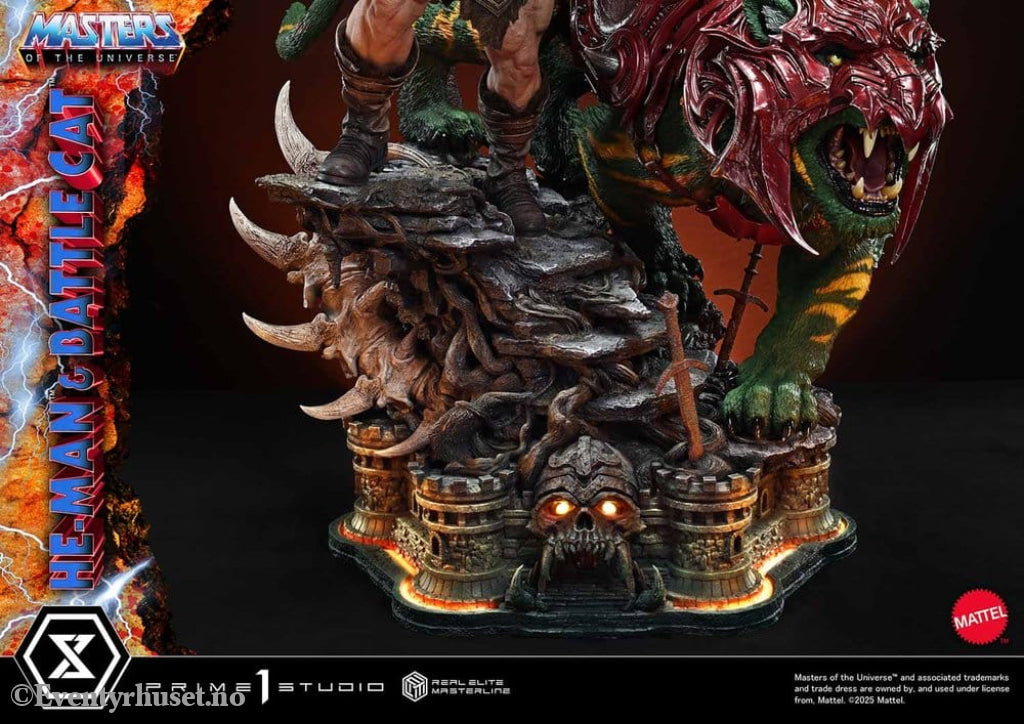 Masters of the Universe Real Elite Masterline Series Statue 1/4 He-Man & Battle Cat Ultimate Bonus Version 86 cm