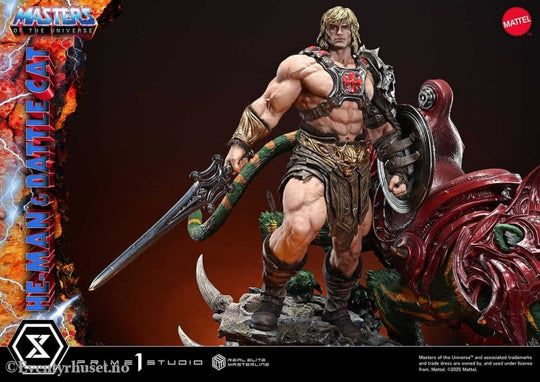 Masters of the Universe Real Elite Masterline Series Statue 1/4 He-Man & Battle Cat Ultimate Bonus Version 86 cm