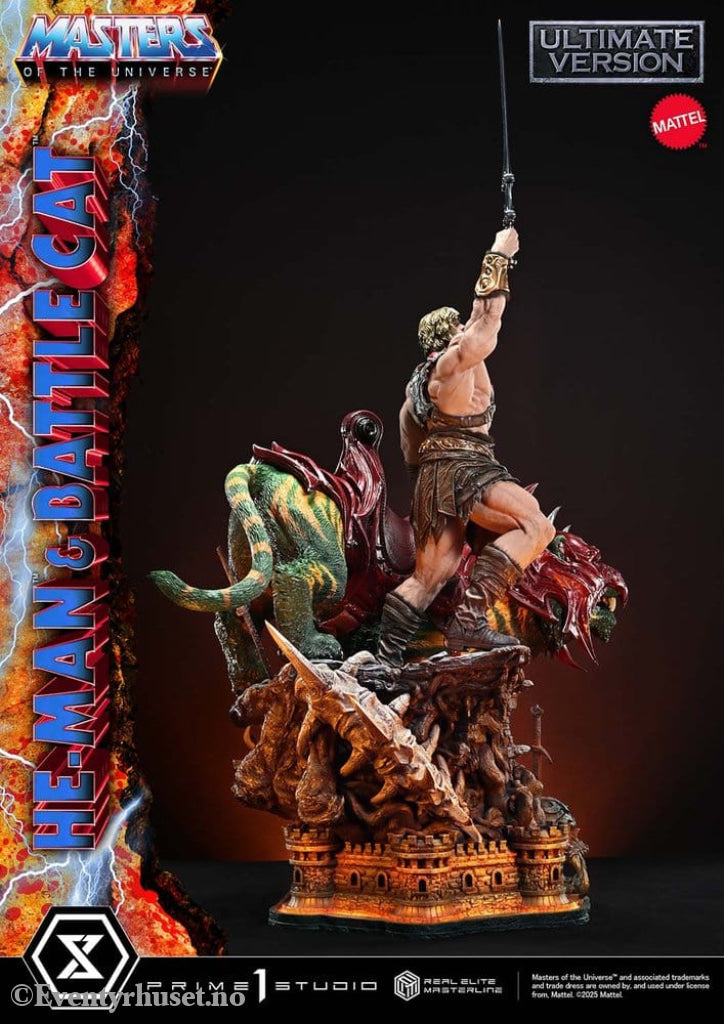 Masters of the Universe Real Elite Masterline Series Statue 1/4 He-Man & Battle Cat Ultimate Version 86 cm Collectibles