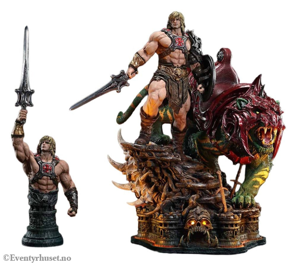 Masters of the Universe Real Elite Masterline Series Statue 1/4 He-Man & Battle Cat Ultimate Version 86 cm Collectibles