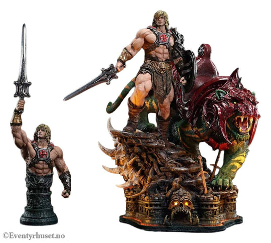 Masters of the Universe Real Elite Masterline Series Statue 1/4 He-Man & Battle Cat Ultimate Version 86 cm Collectibles