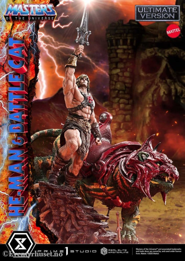 Masters of the Universe Real Elite Masterline Series Statue 1/4 He-Man & Battle Cat Ultimate Version 86 cm Collectibles