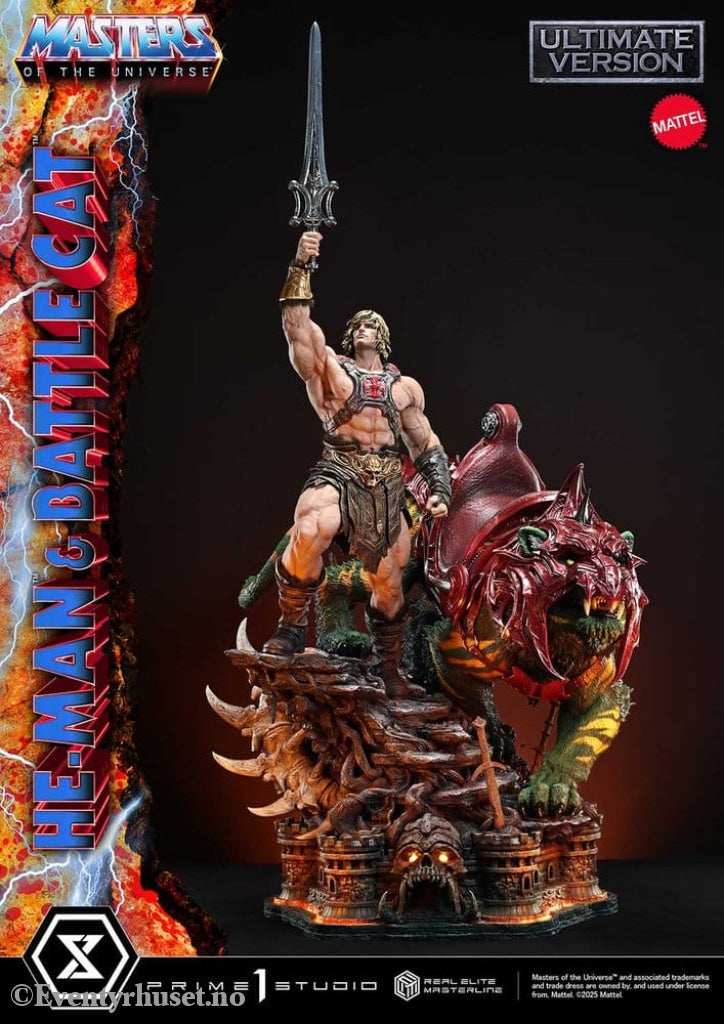 Masters of the Universe Real Elite Masterline Series Statue 1/4 He-Man & Battle Cat Ultimate Version 86 cm Collectibles