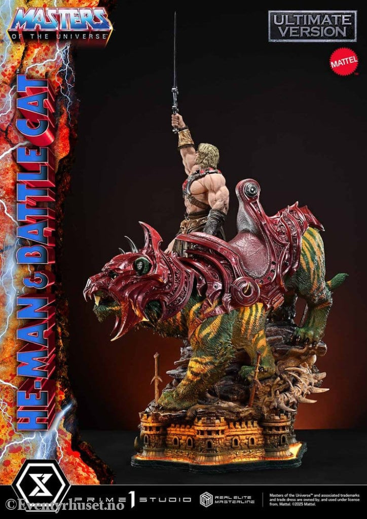 Masters of the Universe Real Elite Masterline Series Statue 1/4 He-Man & Battle Cat Ultimate Version 86 cm Collectibles