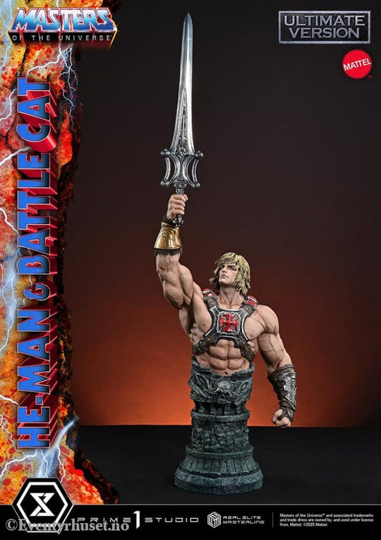 Masters of the Universe Real Elite Masterline Series Statue 1/4 He-Man & Battle Cat Ultimate Version 86 cm Collectibles