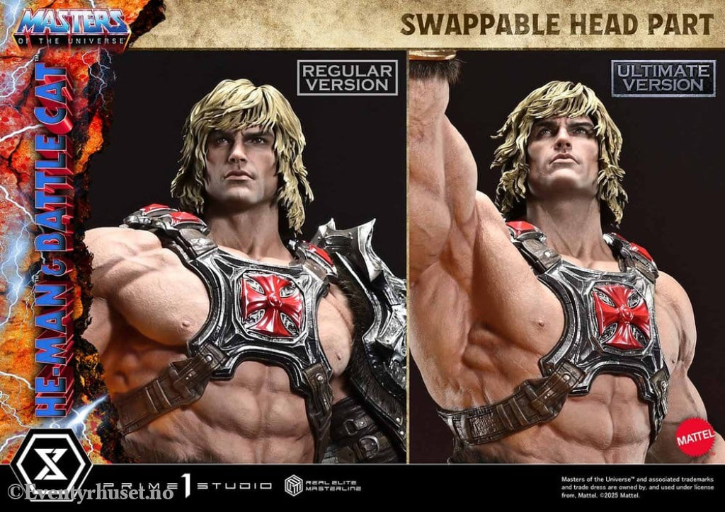 Masters of the Universe Real Elite Masterline Series Statue 1/4 He-Man & Battle Cat Ultimate Version 86 cm Collectibles