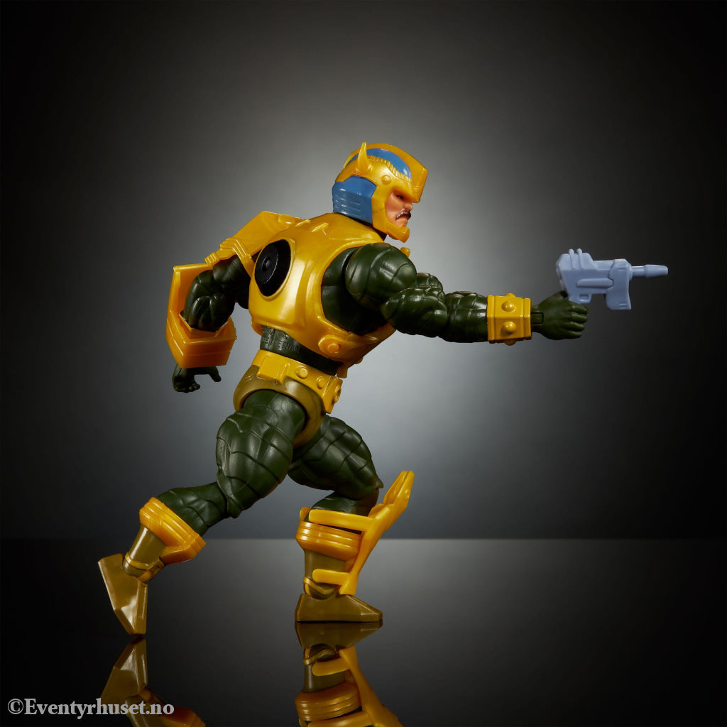 Masters of the Universe x Transformers Action Figure Bumblebee Armor Man-At-Arms heo European Exclusive 14 cm. Mint In