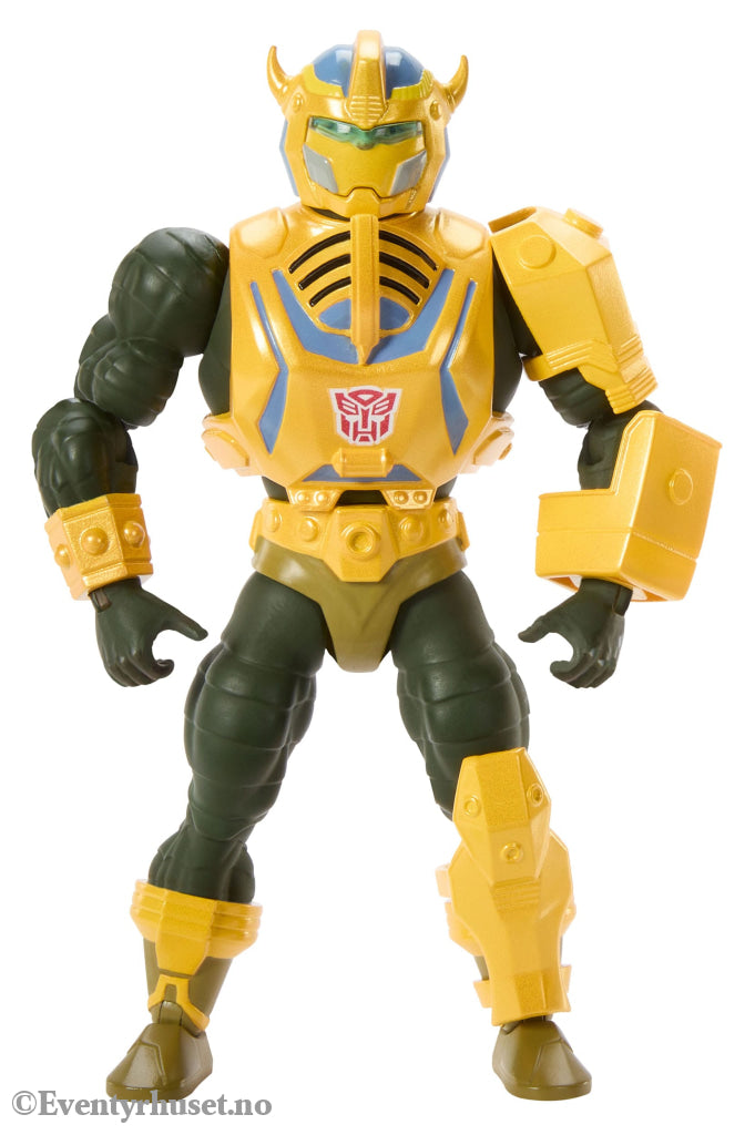 Masters of the Universe x Transformers Action Figure Bumblebee Armor Man-At-Arms heo European Exclusive 14 cm. Mint In