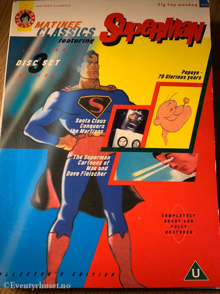 Matinee Classics - Superman Popeye Mfl. Dvd Slipcase. Solgt I Norge!