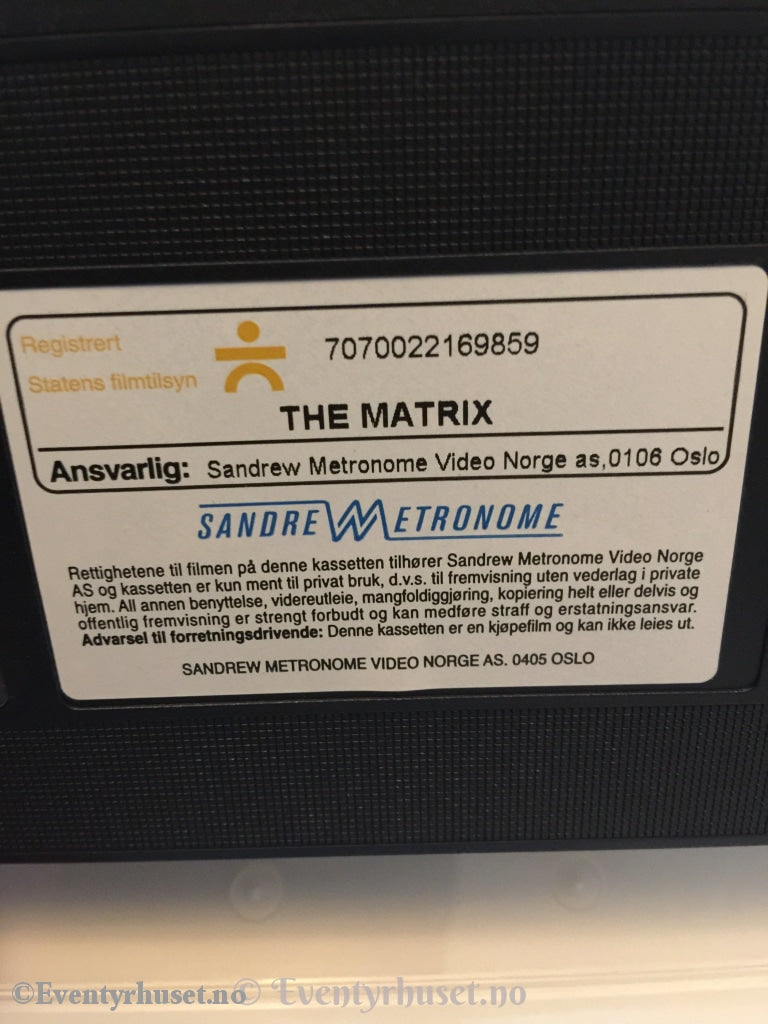 Matrix. 1999. Vhs. Vhs