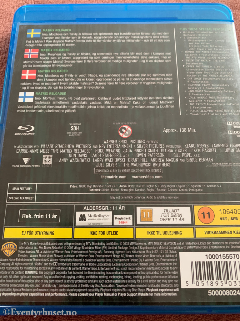 Matrix Revolutions. 2003. Blu Ray. Blu-ray Disc