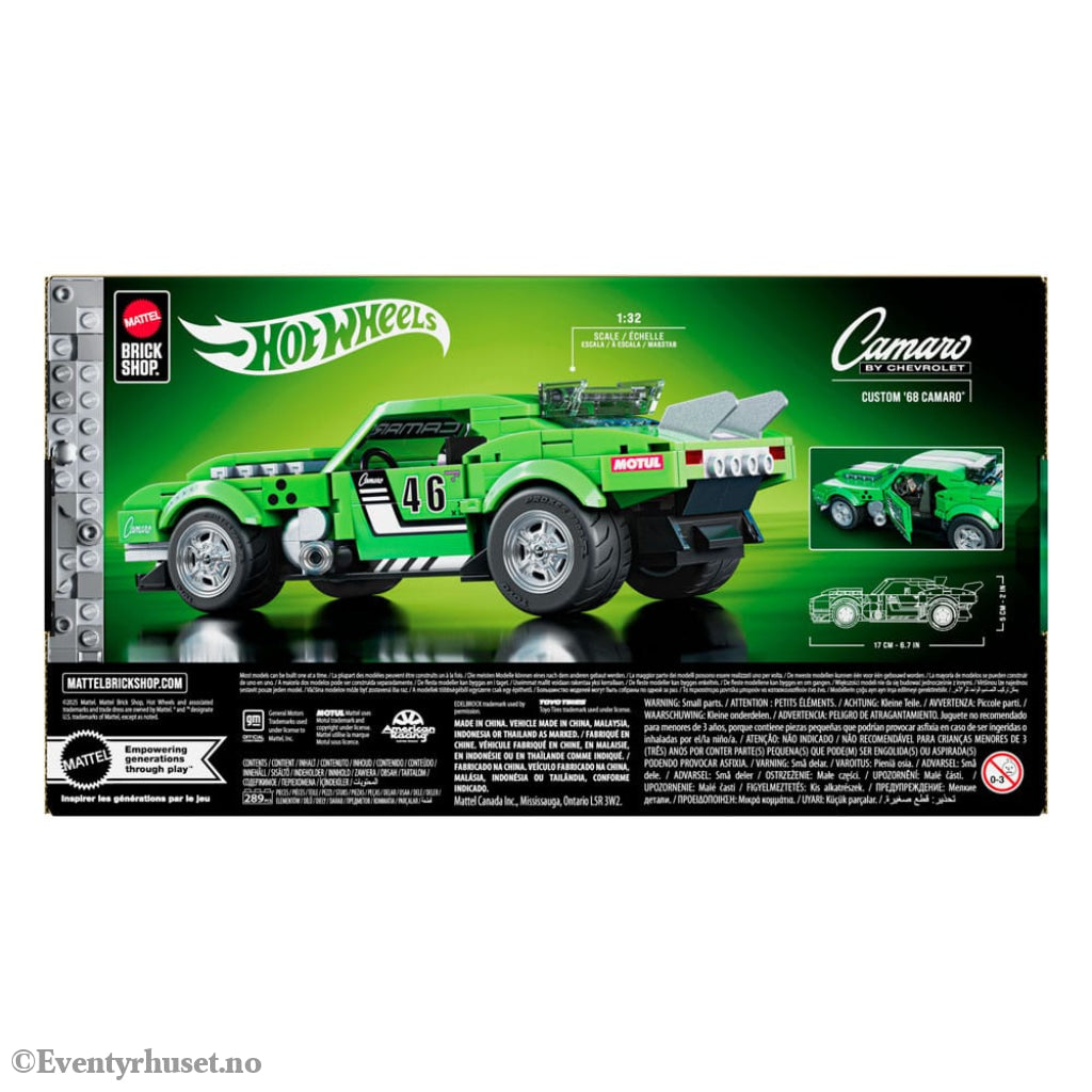 Mattel Brick Shop Hot Wheels Speed Series Building Set 1/32 Custom ’68 Camaro Collectibles