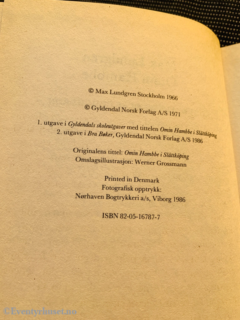 Max Lundgren. Omin Hambbe. Bok.