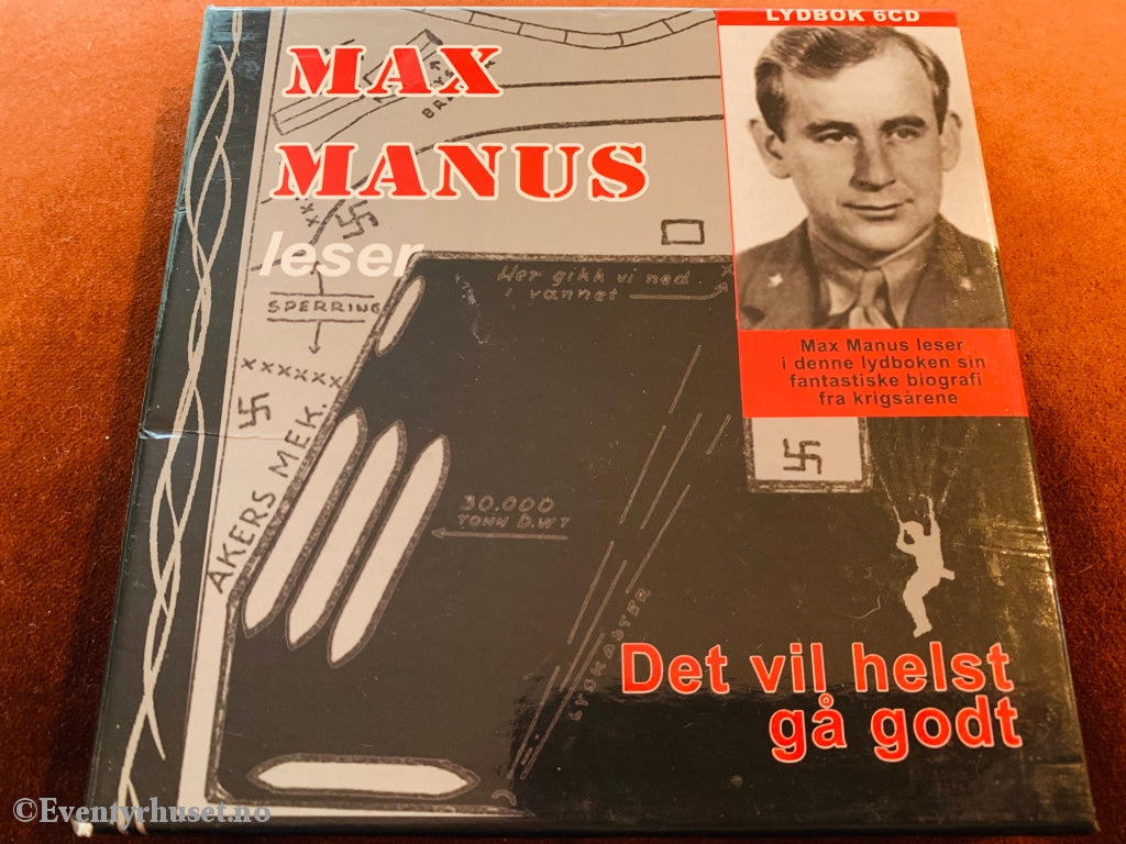 Max Manus Leser - Det Vil Helst Gå Godt. Lydbok På 6 Cd.