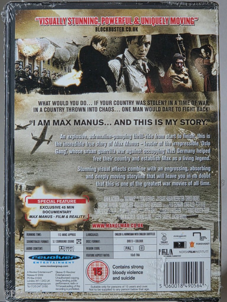 Max Manus: Man of War (2008). DVD. Ny i plast!